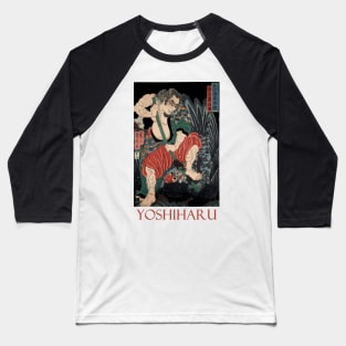 Warrior Fighting a Giant Rooster by Utagawa Yoshiharu Baseball T-Shirt